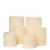 6 Piece Ivory Wax LED Candle Set