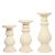 Cream Candle Holder Set of 3