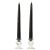 10 Inch Black Taper Candles Pair