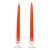 8 Inch Burnt Orange Taper Candles Pair