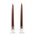 8 Inch Brown Taper Candles Pair