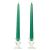 6 Inch Forest Green Taper Candles Pair