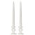 6 Inch White Taper Candles Pair