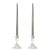 12 Inch Metallic Silver Taper Candles