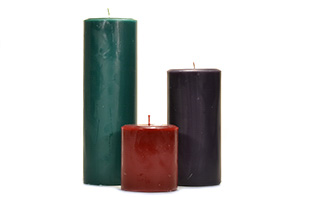 Recycled Wax Pillar Candles